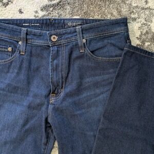 AG Adriano Goldschmied The Everett Slim Straight Leg Blue Denim Dark Wash 34X34